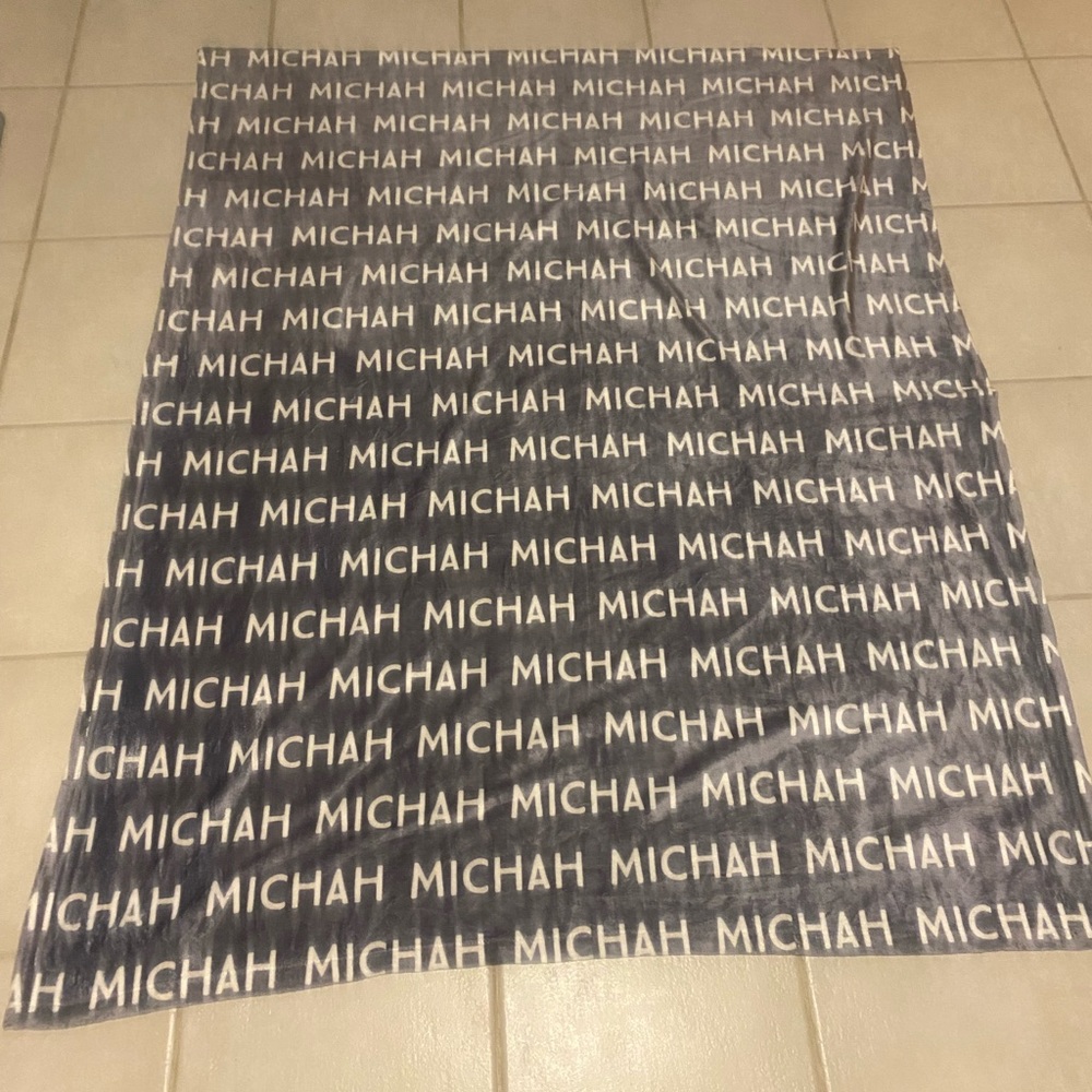 Plush minky name blanket